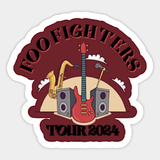 Foo Fighters Tour 2024 T shirt black Sticker